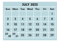 District School Academic Calendar for Olde Orchard Alternative Elementary School for July 2023