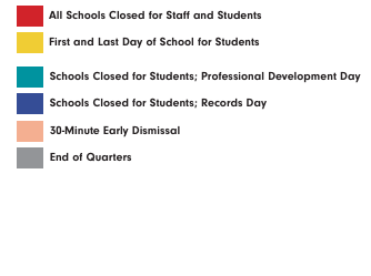 District School Academic Calendar Legend for Douglas Alternative Elementary School