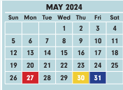 District School Academic Calendar for East Linden Elementary School for May 2024