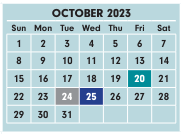 District School Academic Calendar for Eakin Elementary School for October 2023