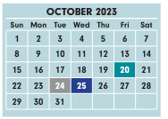 District School Academic Calendar for Olde Orchard Alternative Elementary School for October 2023