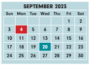District School Academic Calendar for Olde Orchard Alternative Elementary School for September 2023