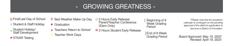 District School Academic Calendar Key for Church Hill Middle School
