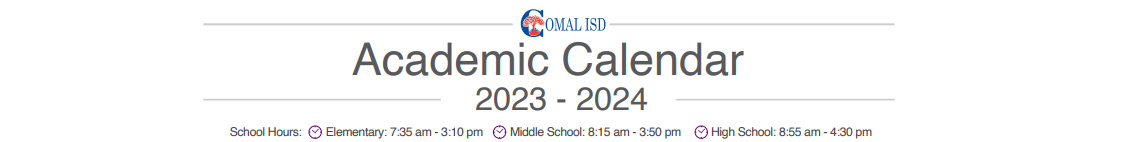 District School Academic Calendar for Canyon Lake High School