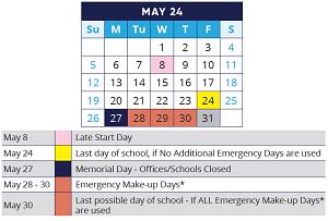 District School Academic Calendar for Algonquin Middle School for May 2024