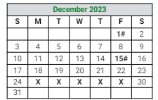District School Academic Calendar for Concord Community High School for December 2023