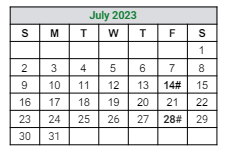 District School Academic Calendar for Concord Community High School for July 2023