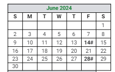 District School Academic Calendar for Concord Community High School for June 2024