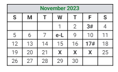 District School Academic Calendar for Concord Community High School for November 2023