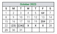 District School Academic Calendar for Concord Community High School for October 2023