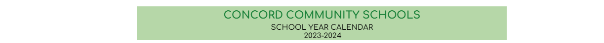 District School Academic Calendar for Concord Community High School