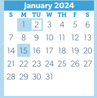 District School Academic Calendar for Cryar Intermediate for January 2024