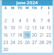 District School Academic Calendar for Washington Junior High for June 2024