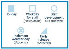 District School Academic Calendar Legend for Cryar Intermediate