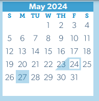 District School Academic Calendar for Cryar Intermediate for May 2024