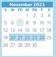 District School Academic Calendar for Powell Elementary for November 2023