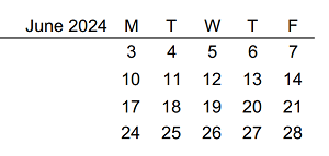 District School Academic Calendar for Tucker Center For Career And Technical Education for June 2024