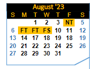 District School Academic Calendar for Covington Elementary School for August 2023