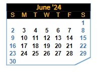 District School Academic Calendar for Covington Elementary School for June 2024