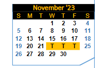 District School Academic Calendar for Covington Elementary School for November 2023