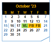 District School Academic Calendar for Covington Elementary School for October 2023