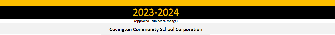 District School Academic Calendar for Covington Elementary School
