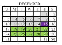District School Academic Calendar for Arnall Middle School for December 2023