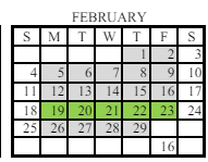 District School Academic Calendar for Madras Middle School for February 2024