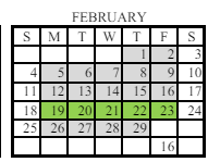 District School Academic Calendar for Maggie Brown School for February 2024