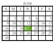 District School Academic Calendar for Maggie Brown School for June 2024