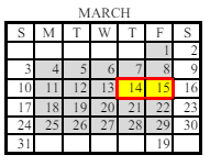 District School Academic Calendar for Arbor Springs Elementary for March 2024
