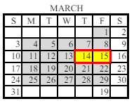 District School Academic Calendar for Smokey Road Middle School for March 2024