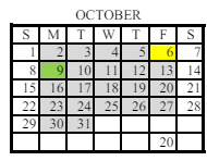 District School Academic Calendar for Willis Road Elementary for October 2023