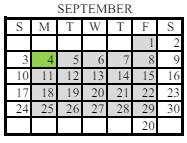 District School Academic Calendar for East Coweta High School for September 2023