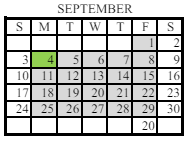 District School Academic Calendar for Moreland Elementary School for September 2023