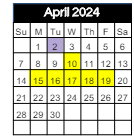 District School Academic Calendar for Hope Highlands Elementary School for April 2024