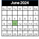 District School Academic Calendar for Hope Highlands Elementary School for June 2024