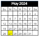 District School Academic Calendar for Hope Highlands Elementary School for May 2024