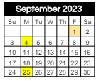 District School Academic Calendar for Hope Highlands Elementary School for September 2023