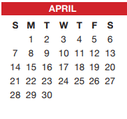 District School Academic Calendar for Sycamore Elementary for April 2024