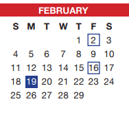 District School Academic Calendar for H F Stevens Middle for February 2024