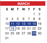 District School Academic Calendar for Sycamore Elementary for March 2024