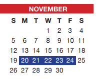 District School Academic Calendar for Sue Crouch Intermediate School for November 2023