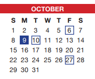 District School Academic Calendar for J A Hargrave Elementary for October 2023