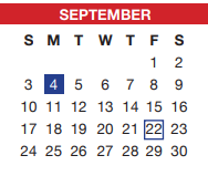 District School Academic Calendar for Sue Crouch Intermediate School for September 2023