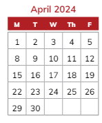 District School Academic Calendar for Jerry Ross Elementary School for April 2024