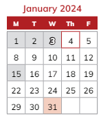 District School Academic Calendar for Jerry Ross Elementary School for January 2024