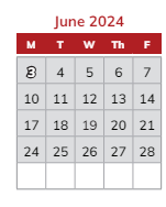 District School Academic Calendar for Jerry Ross Elementary School for June 2024