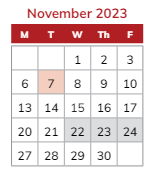 District School Academic Calendar for Jerry Ross Elementary School for November 2023