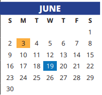 District School Academic Calendar for Duryea Elementary for June 2024